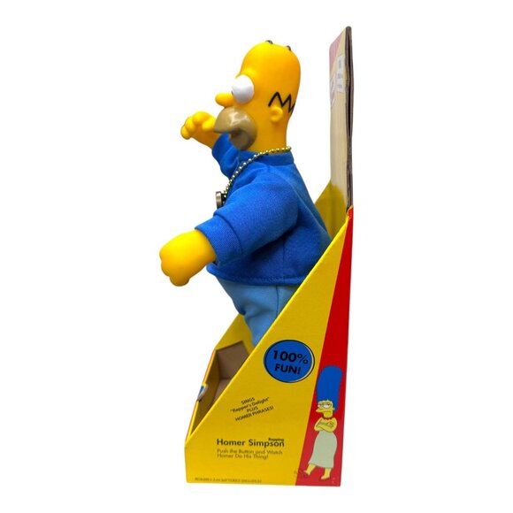 Rapping Dancing Homer Simpson Talking Figure In Box New Old Stock Doll 2002 NOS - Picture 4 of 5